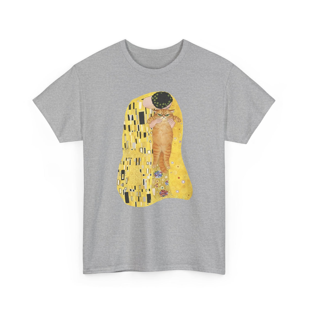 Cat & The Kiss T-Shirt — Romantic Cat Illustration Tee