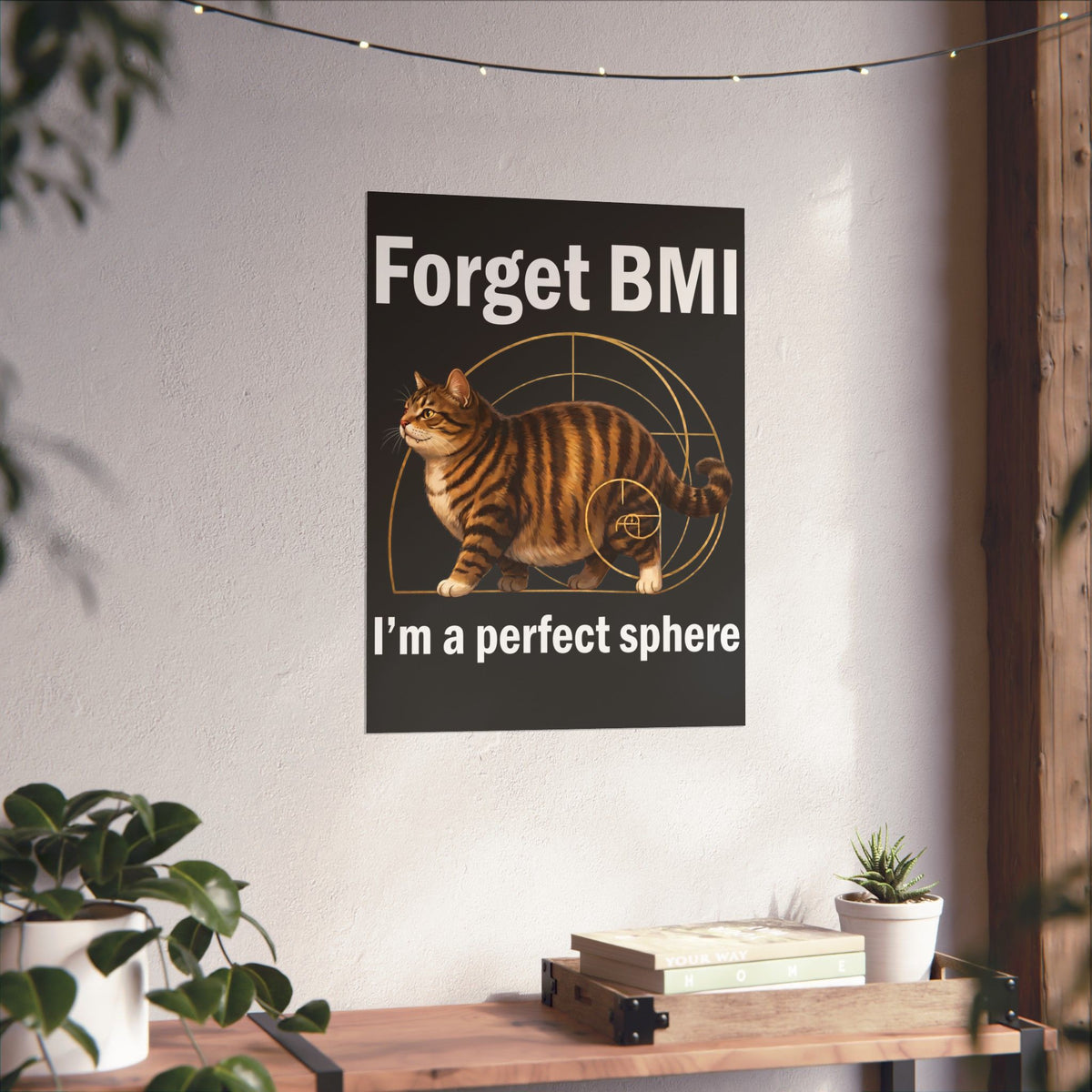 "Forget BMI I'm A Perfect Sphere" Funny Chonk Cat Poster