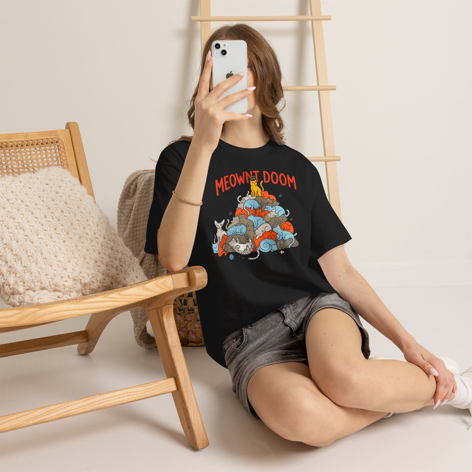 Meownt Doom T-Shirt — Funny Cat 'meownt doom' Graphic Tee