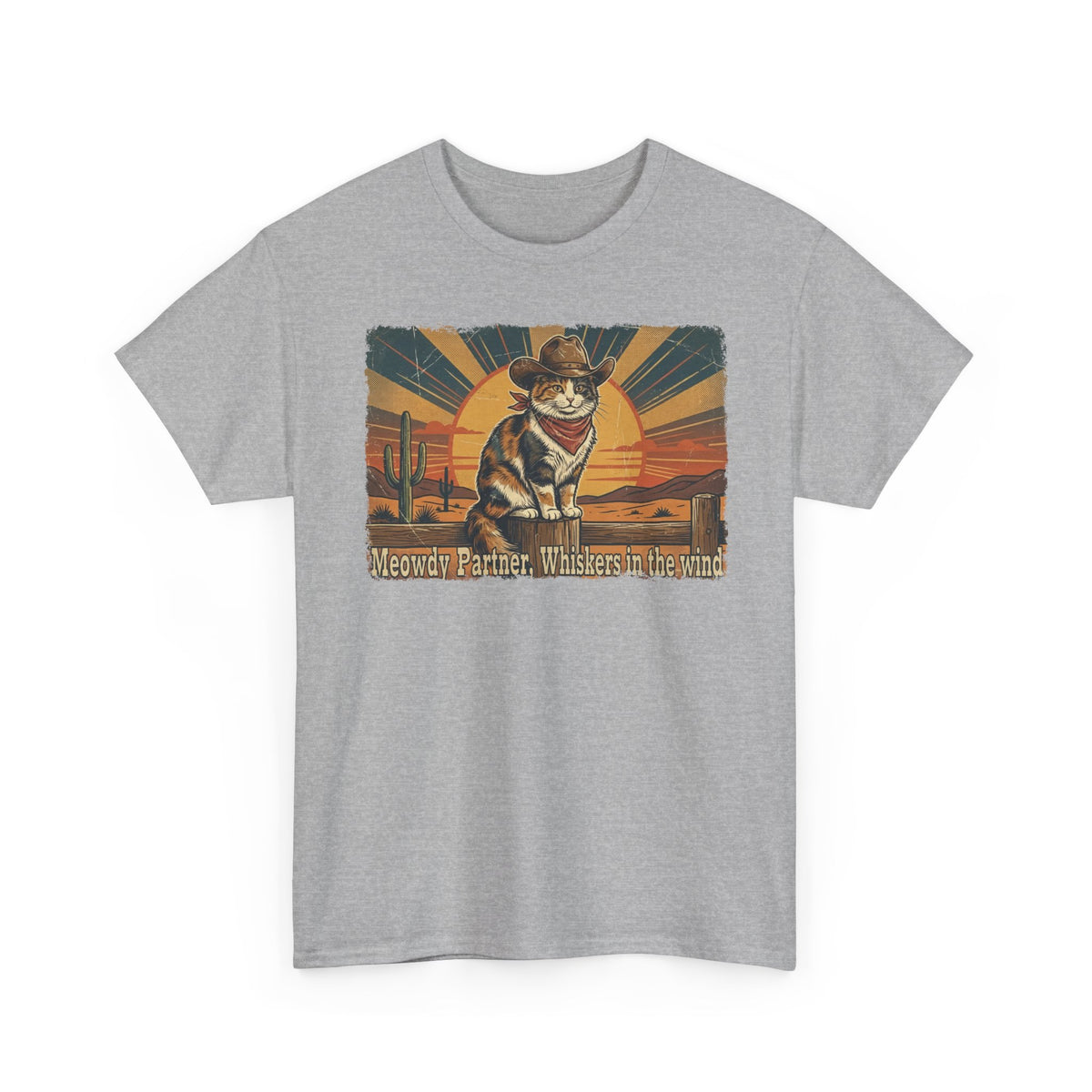 Meowdy Partner T-Shirt — Cute Cat Cowboy Graphic Tee