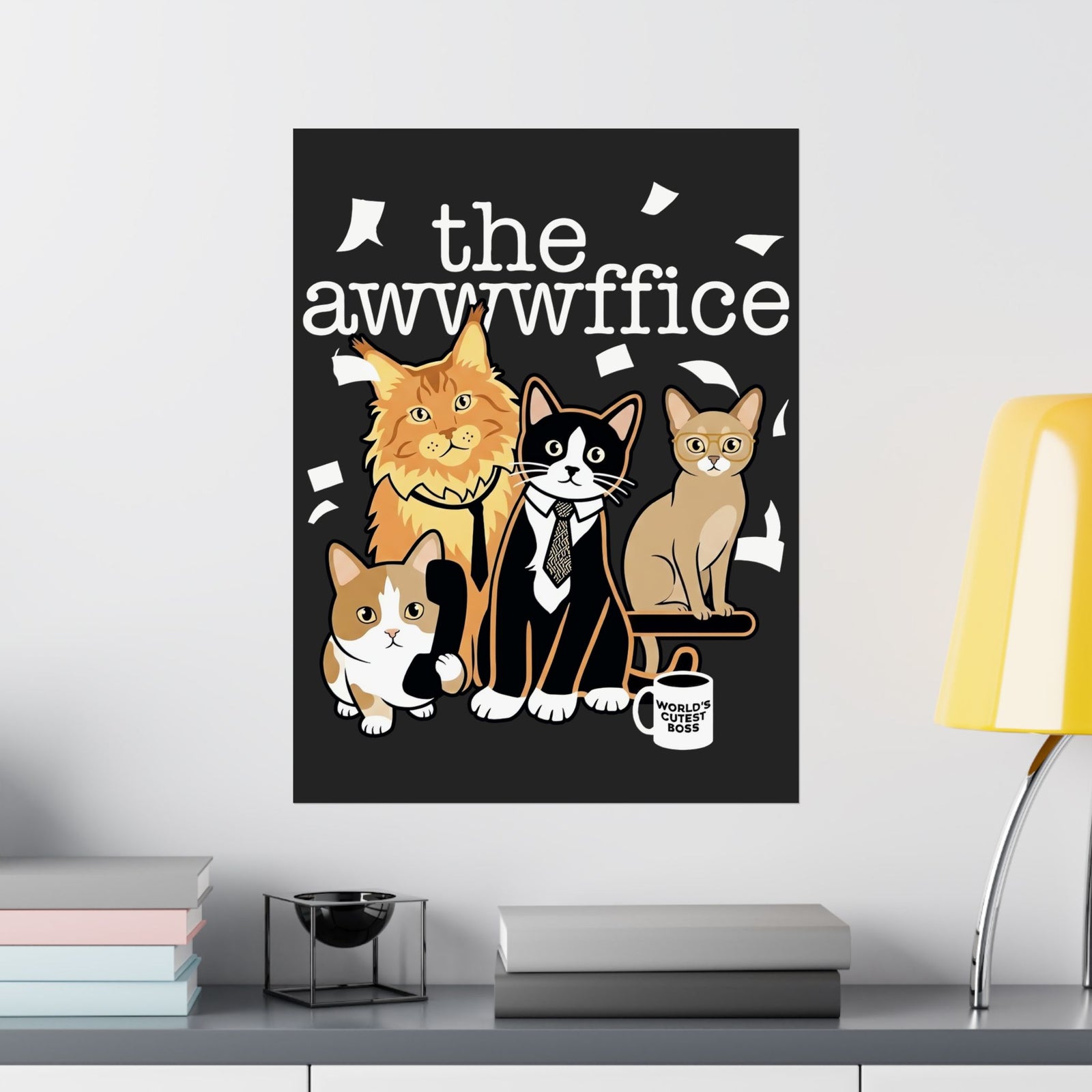 Cute Boss Cat Poster Cute Boss Cat Poster for Cat Lovers