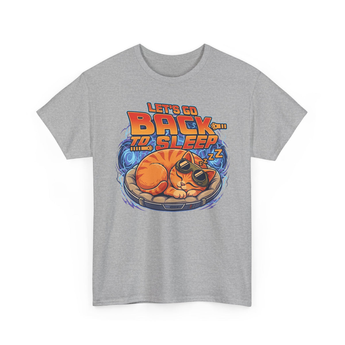 Back to Sleep Cat T-Shirt — Retro Sleepy Cat Graphic Tee