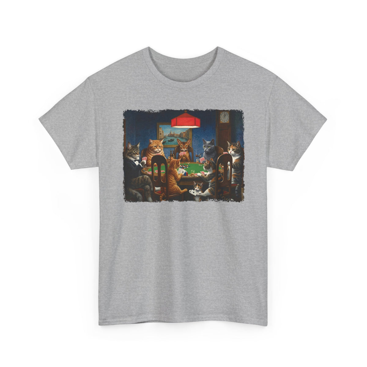 Cats Playing Poker T-Shirt — Funny Poker Cat Art Tee