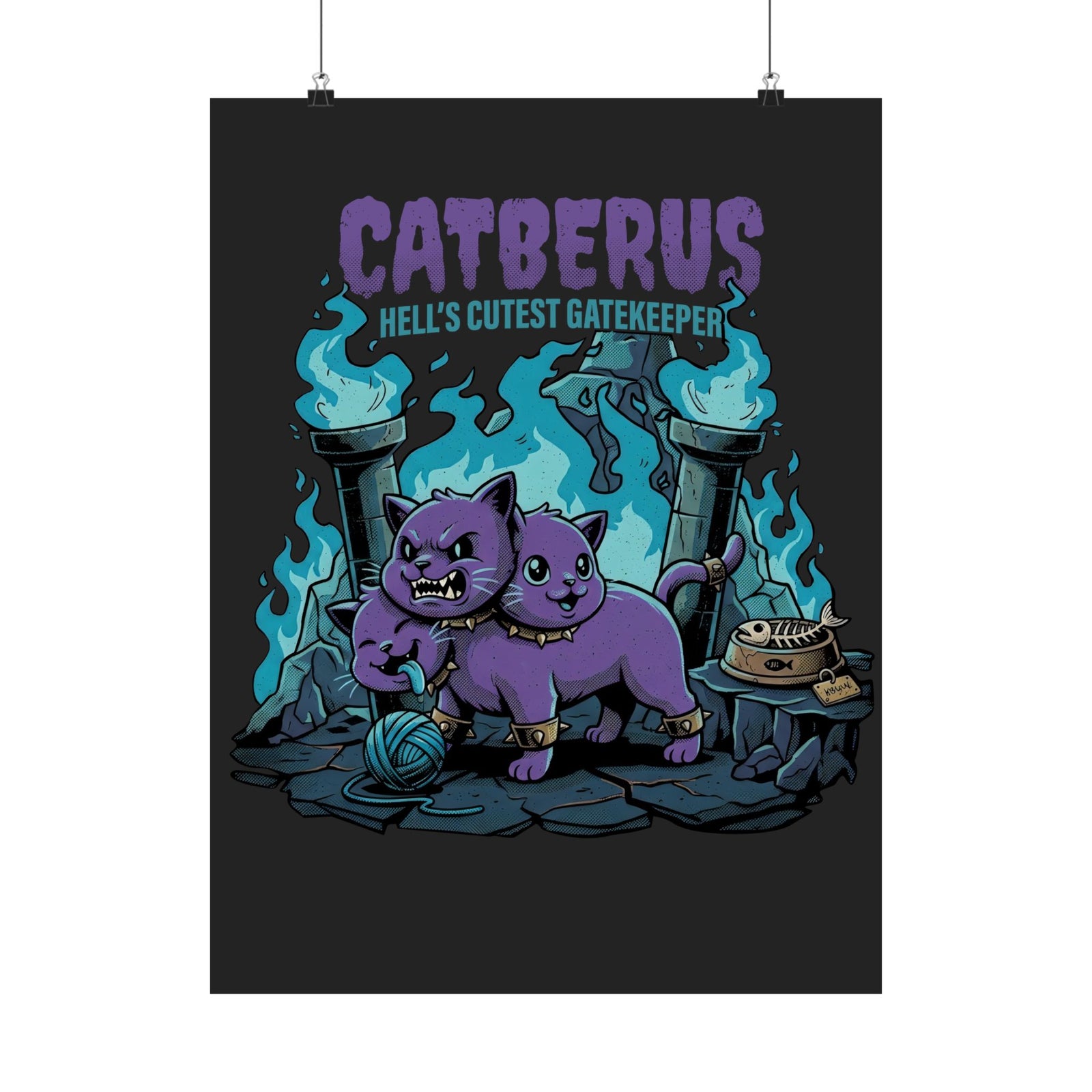 Catberus Spooky Cat Poster