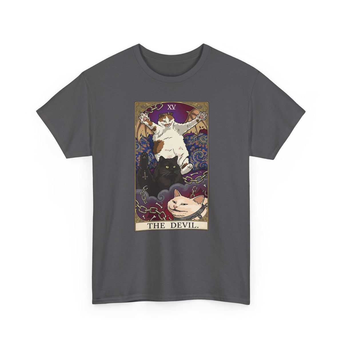 The Devil Cats Tarot T-Shirt — Mystical Cat Tarot Illustration