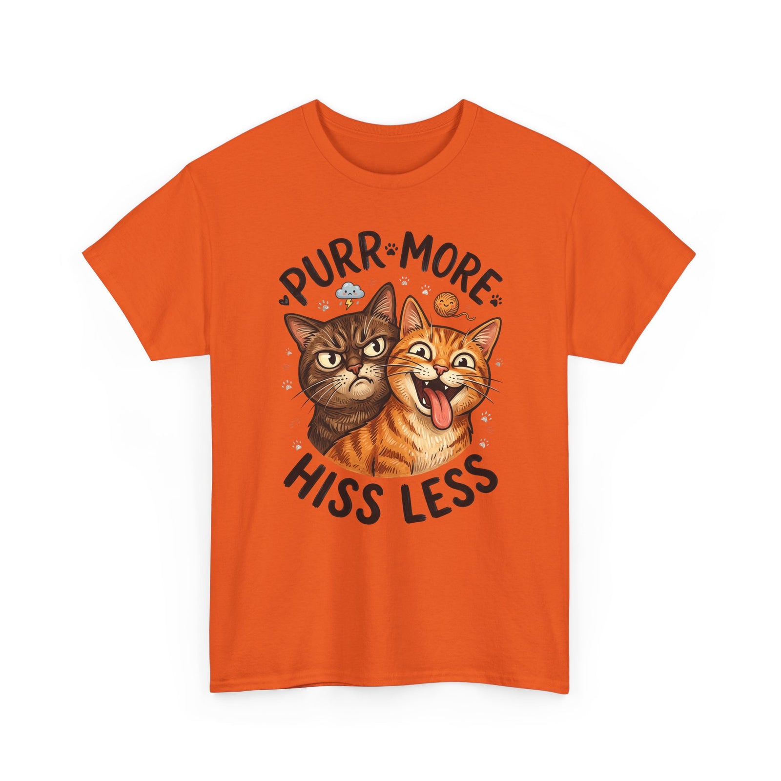 Purr More Hiss Less Cat T-Shirt