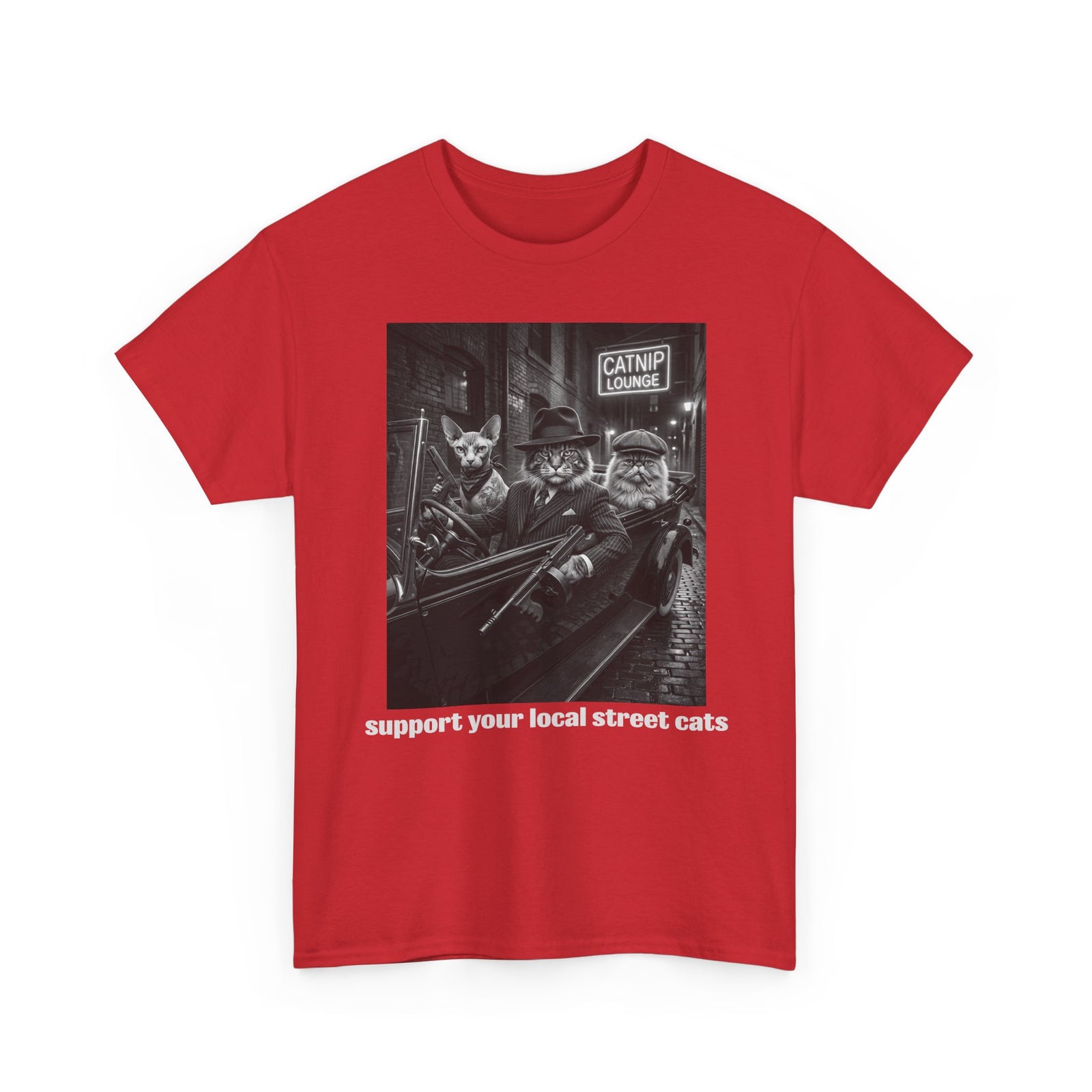 Support Your Local Street Cats T‑Shirt — Retro Rescue Cat Tee