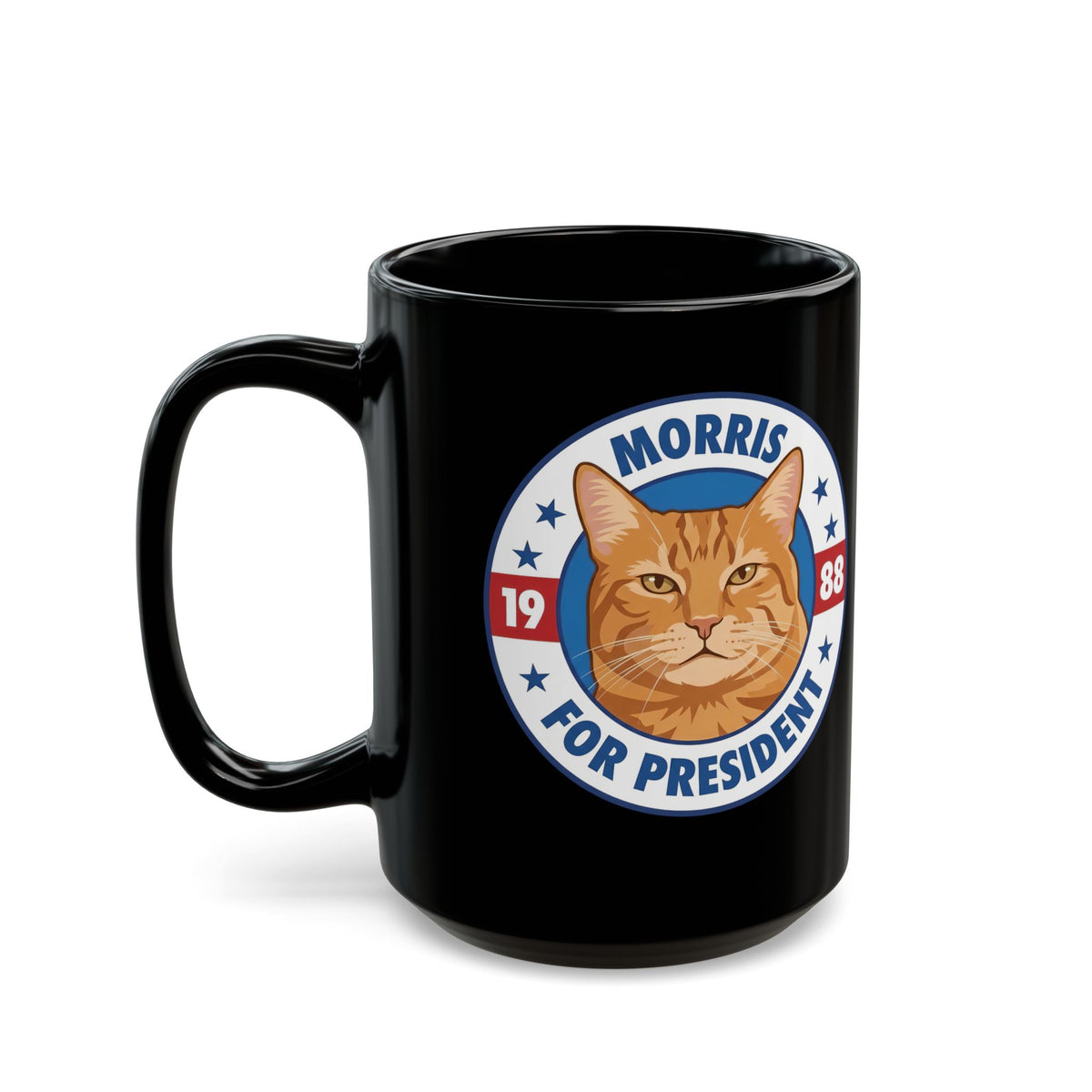 Cat For President 1988 Black Mug Vintage Political Cat Mug