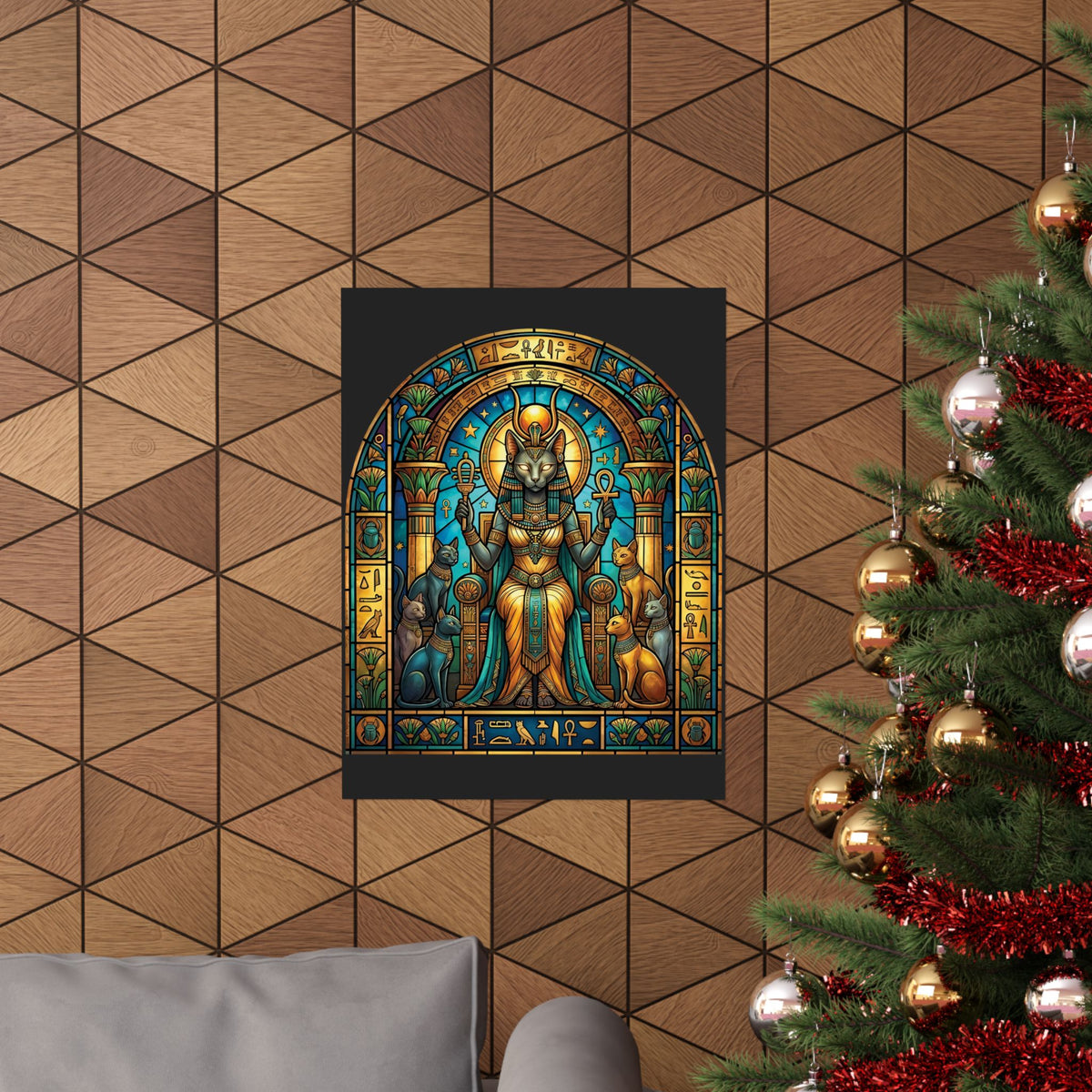 Bastet Goddess of Cats Poster — Egyptian Cat Deity Poster