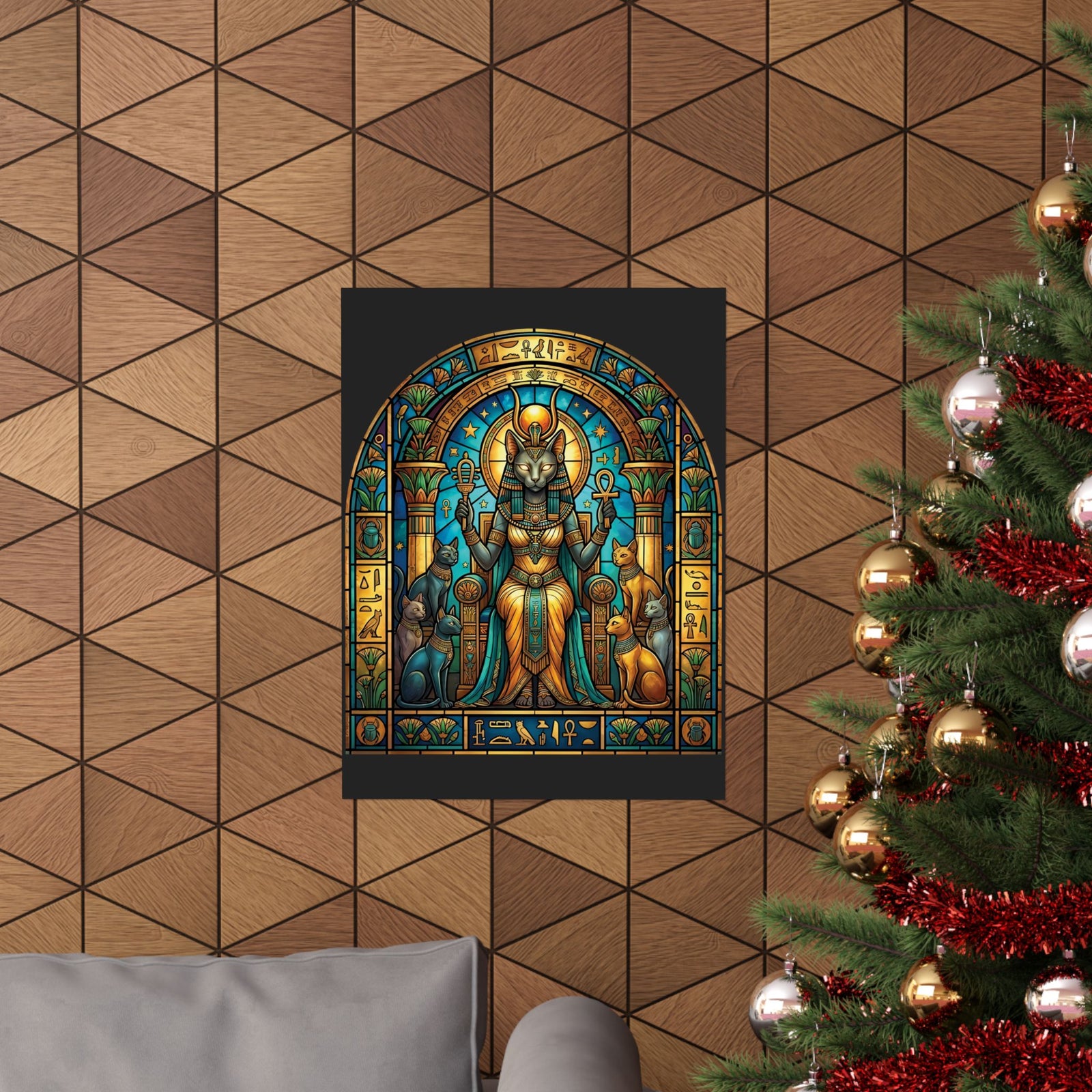 Bastet Goddess of Cats Poster — Egyptian Cat Deity Poster