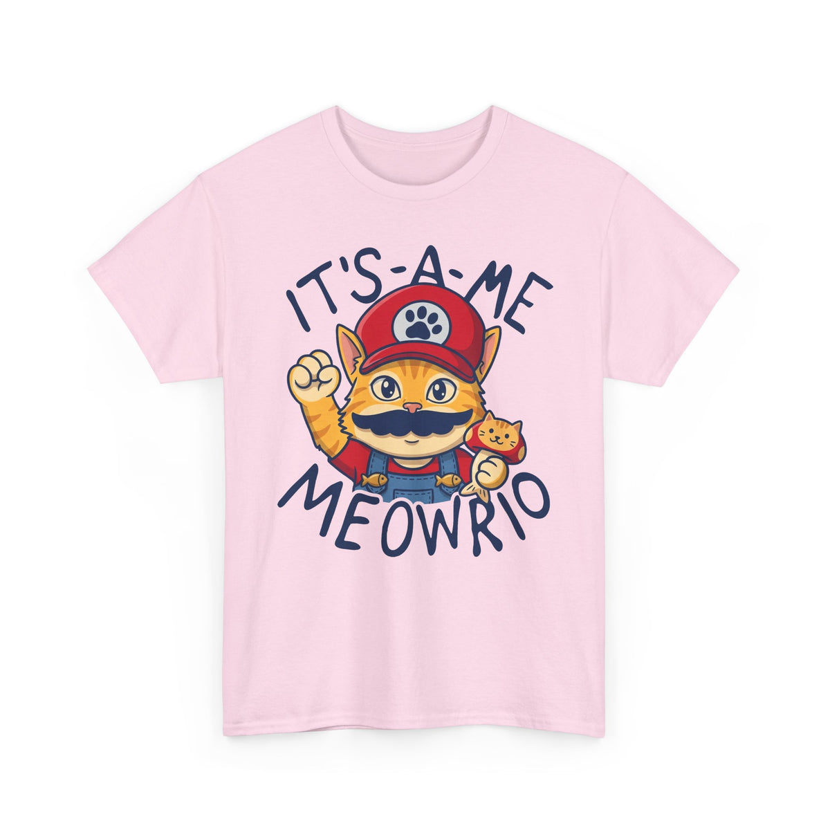 It's-a Me Meowrio T‑Shirt — Cute Gamer Cat Graphic Tee