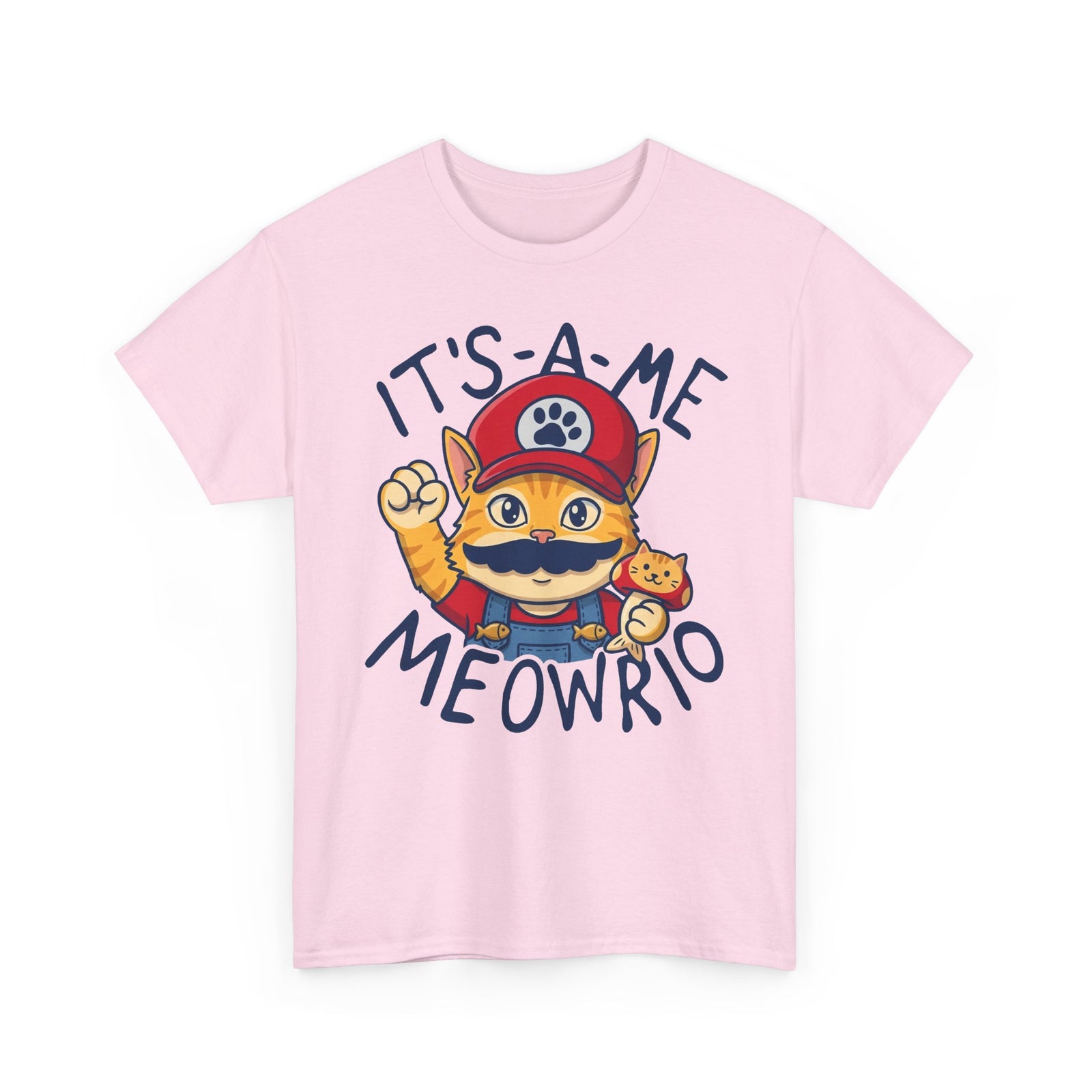 It's-a Me Meowrio T‑Shirt — Cute Gamer Cat Graphic Tee