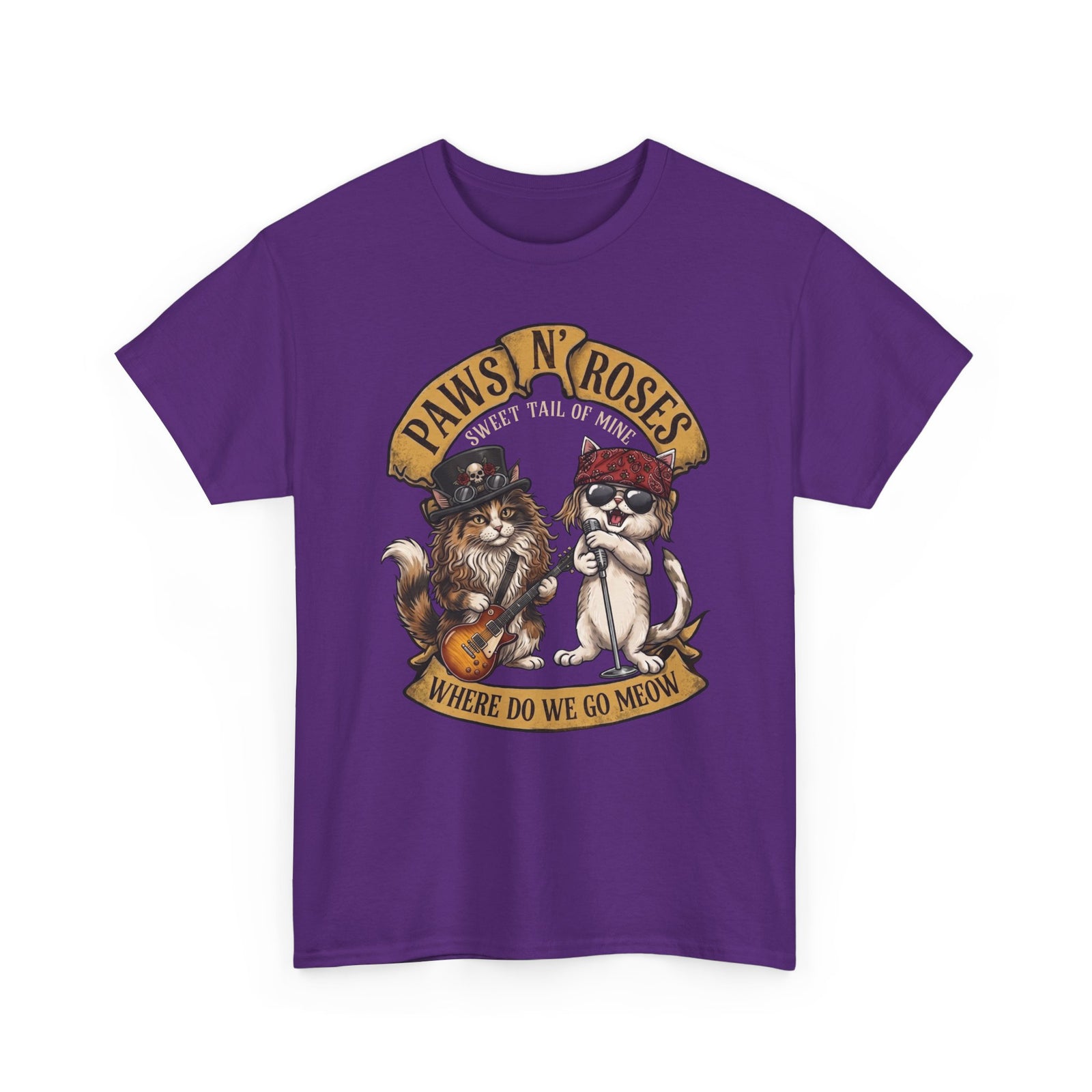 PAWS N' ROSES "Sweet Tail of Mine" Funny Cats T-Shirt