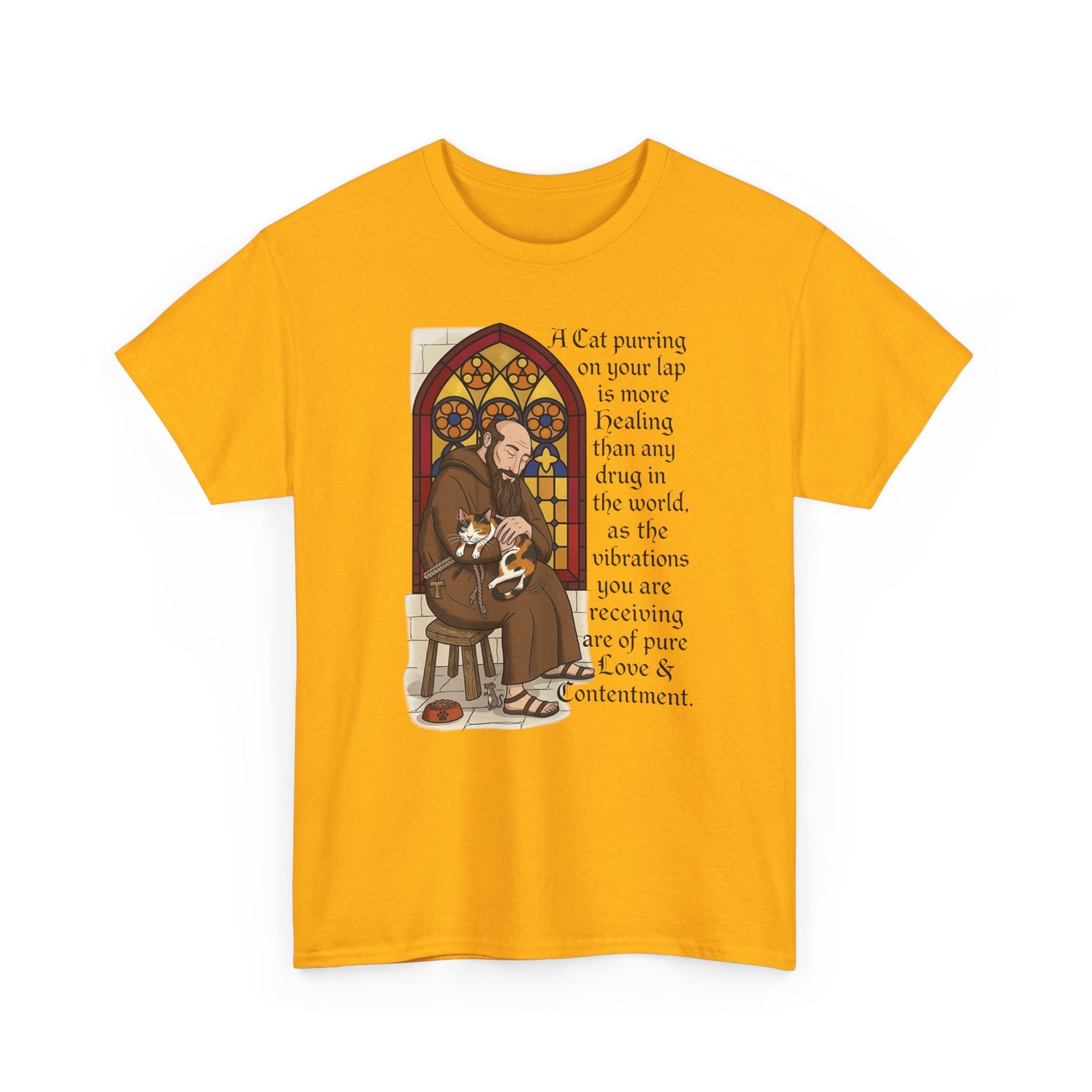 Saint Anthony the Abbot T-Shirt — Patron Saint of Animals with Cats Graphic