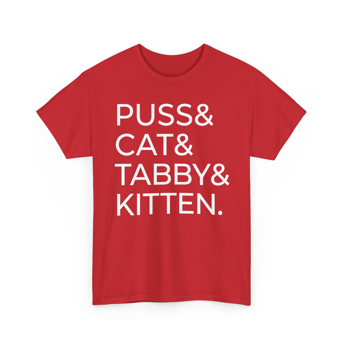 Puss and Kitten Cat Tee — Cute Tabby Cat Graphic T-Shirt