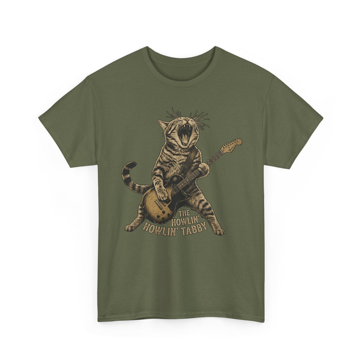 Howlin' Howlin' Tabby T-Shirt — Retro Cat Graphic Tee