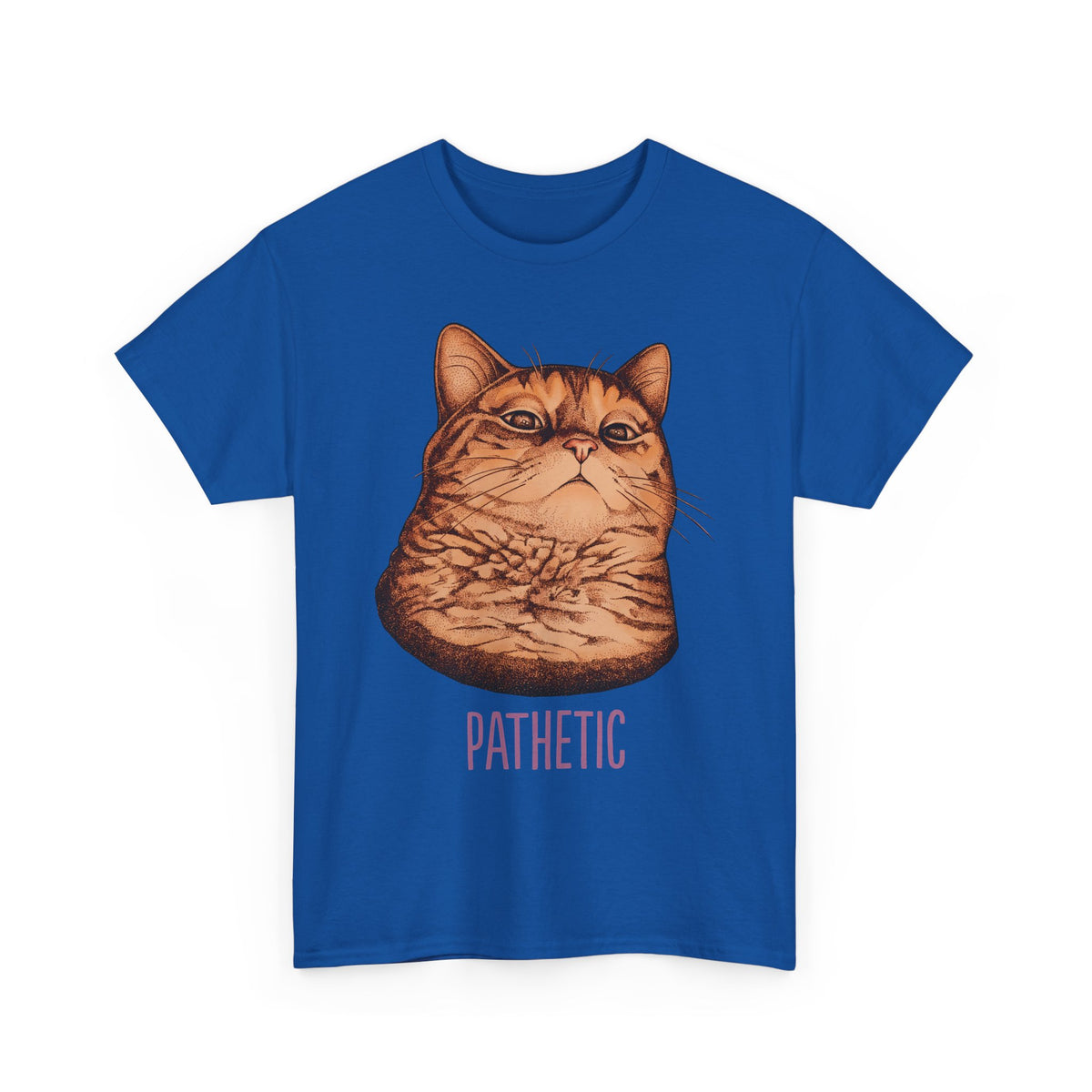 Pathetic Judgmental Cat T-Shirt — Funny Orange Tabby Meme Graphic Tee