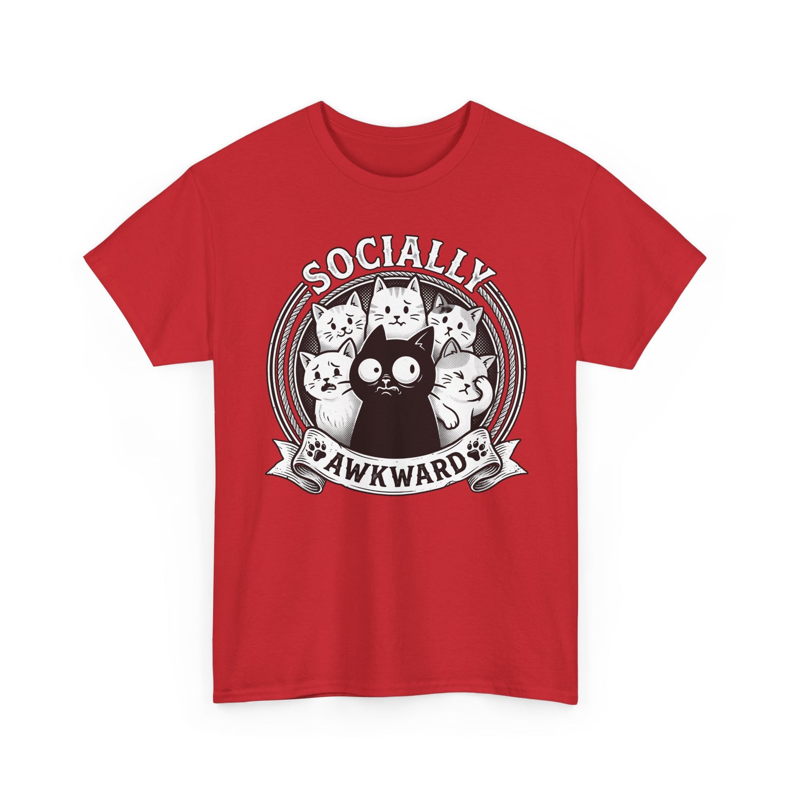 Socially Awkward Black Cat T-Shirt