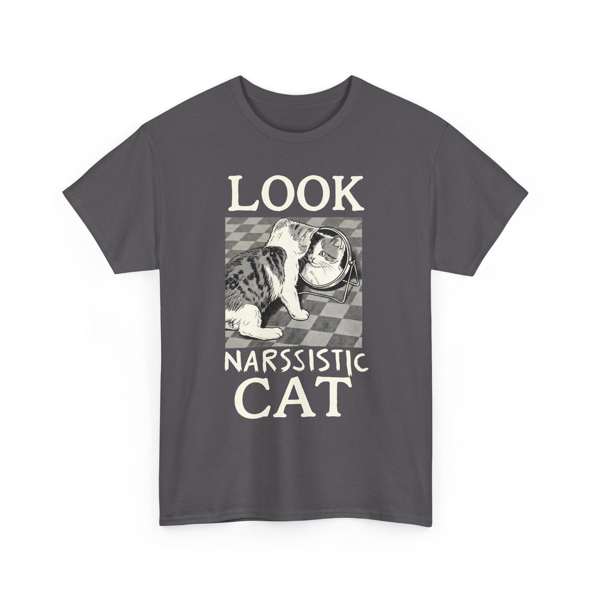 Look Narssistic Cat T-Shirt — Funny Mirror Reflection Tabby Tee