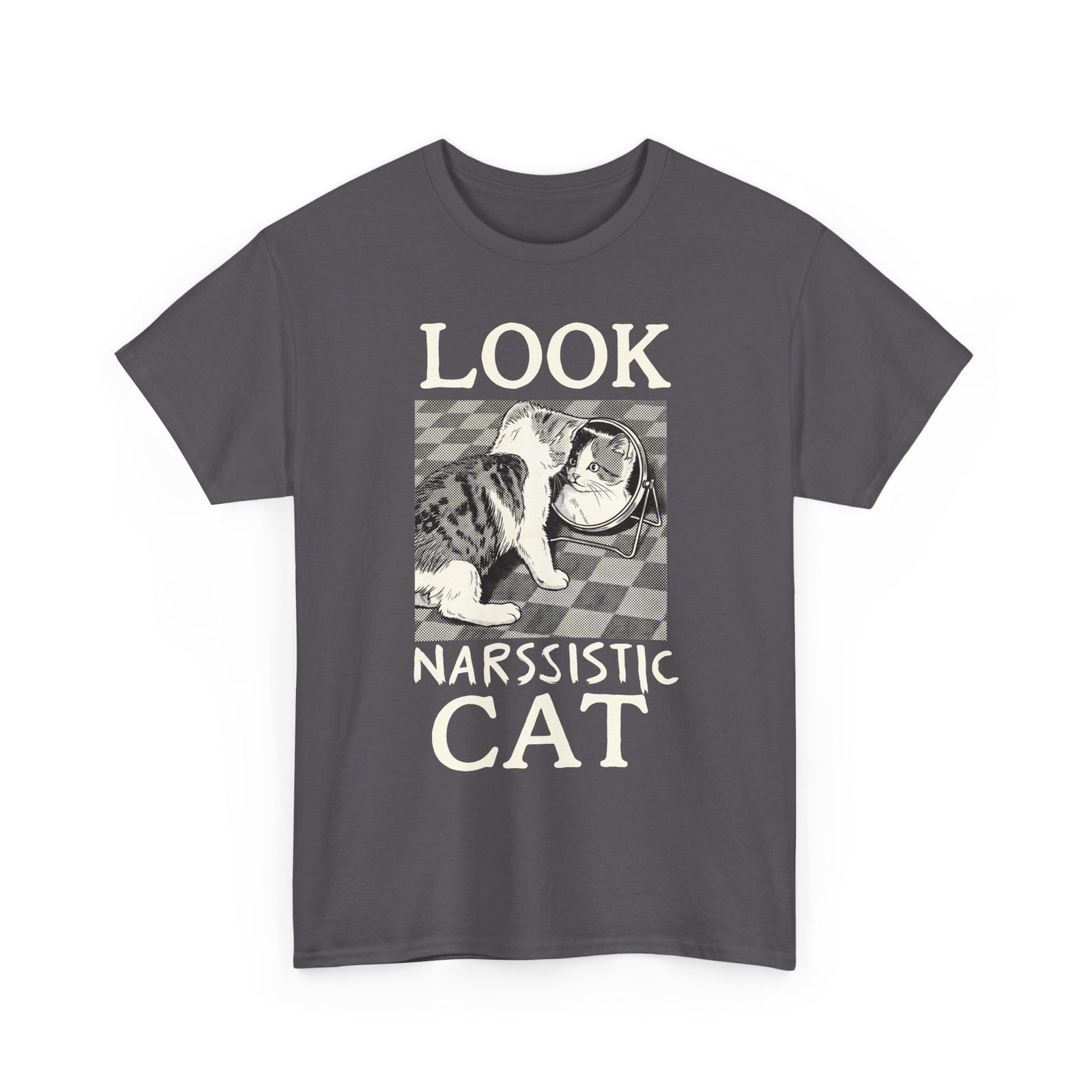 Look Narssistic Cat T-Shirt — Funny Mirror Reflection Tabby Tee