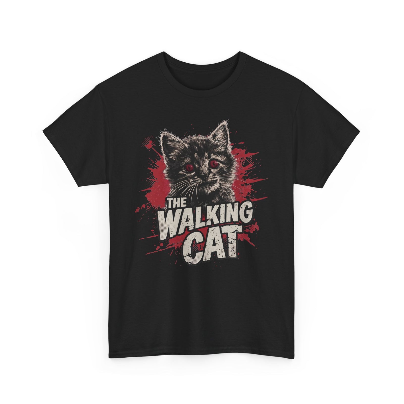 The Walking Cat T-Shirt — Funny Zombie Horror Movie Parody Tee