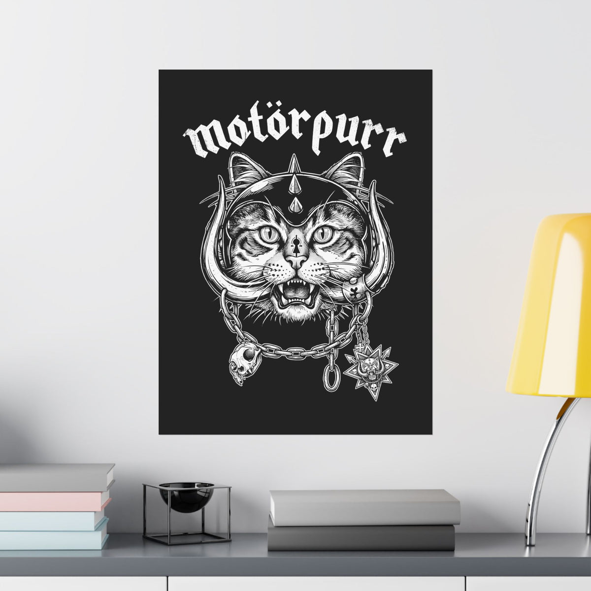 Heavy Metal Cat "Motorpurr" Poster
