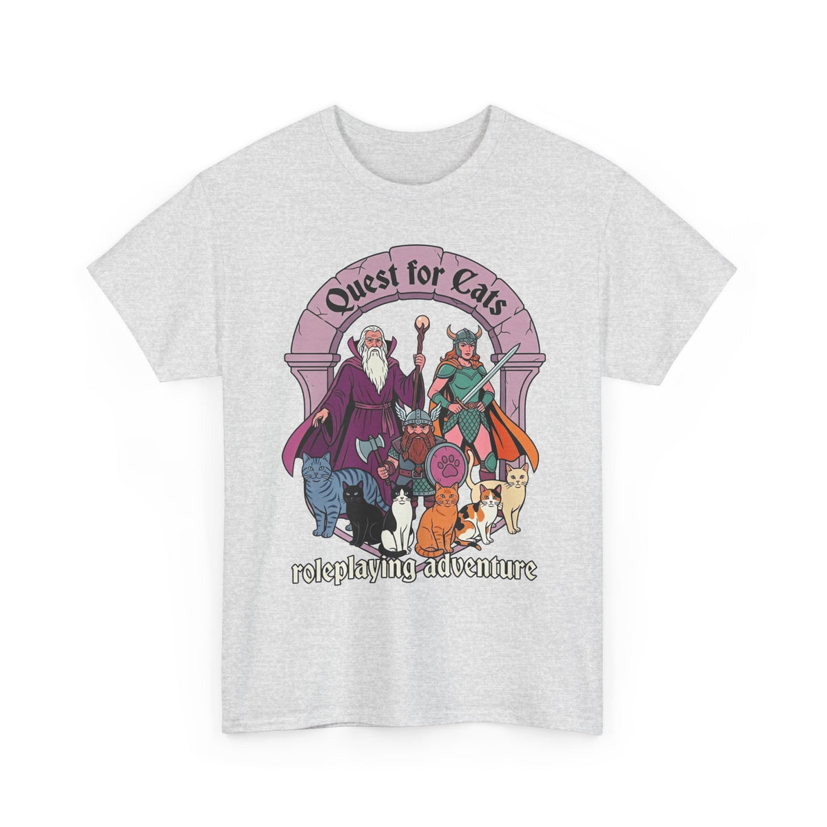 Quest for Cats T-Shirt — Roleplaying Adventure Graphic Tee