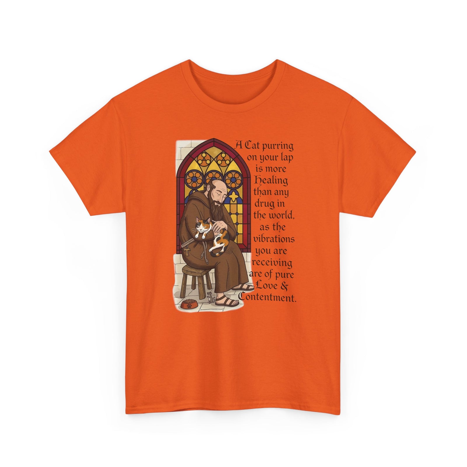 Saint Anthony the Abbot T-Shirt — Patron Saint of Animals with Cats Graphic