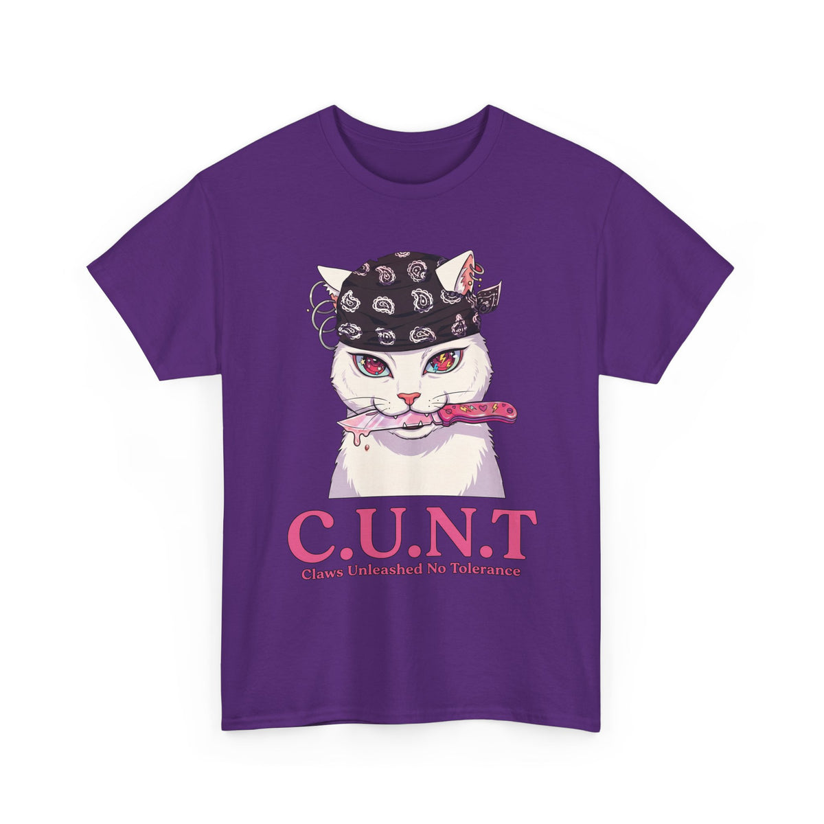 C.U.N.T Acronym Cat T-Shirt — Sassy Feline Rebellious Streetwear