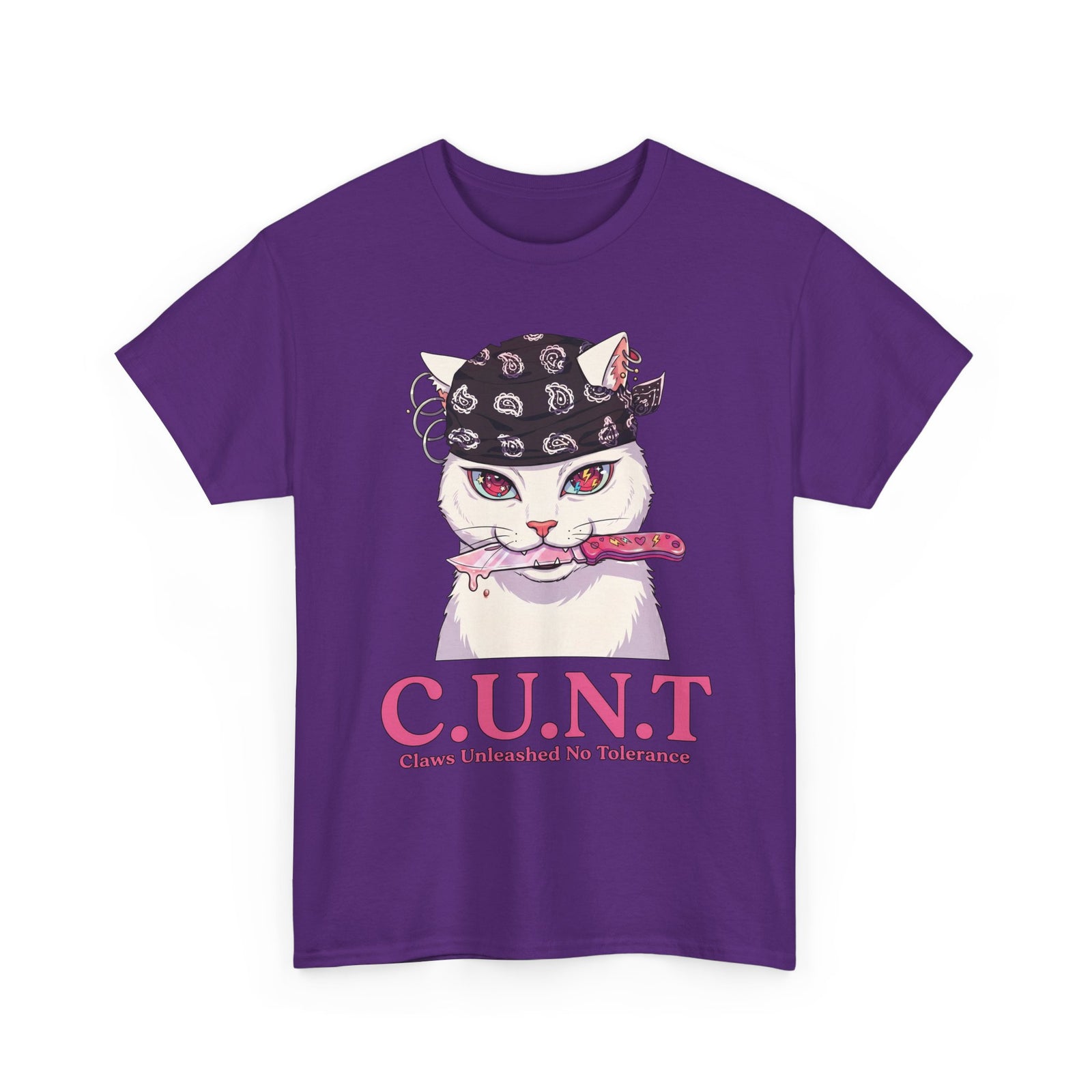 C.U.N.T Acronym Cat T-Shirt — Sassy Feline Rebellious Streetwear
