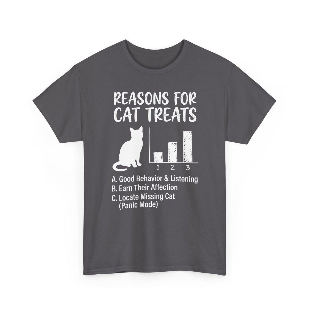 Reasons For Cat Treats T-Shirt — Cute Cat Lover Tee