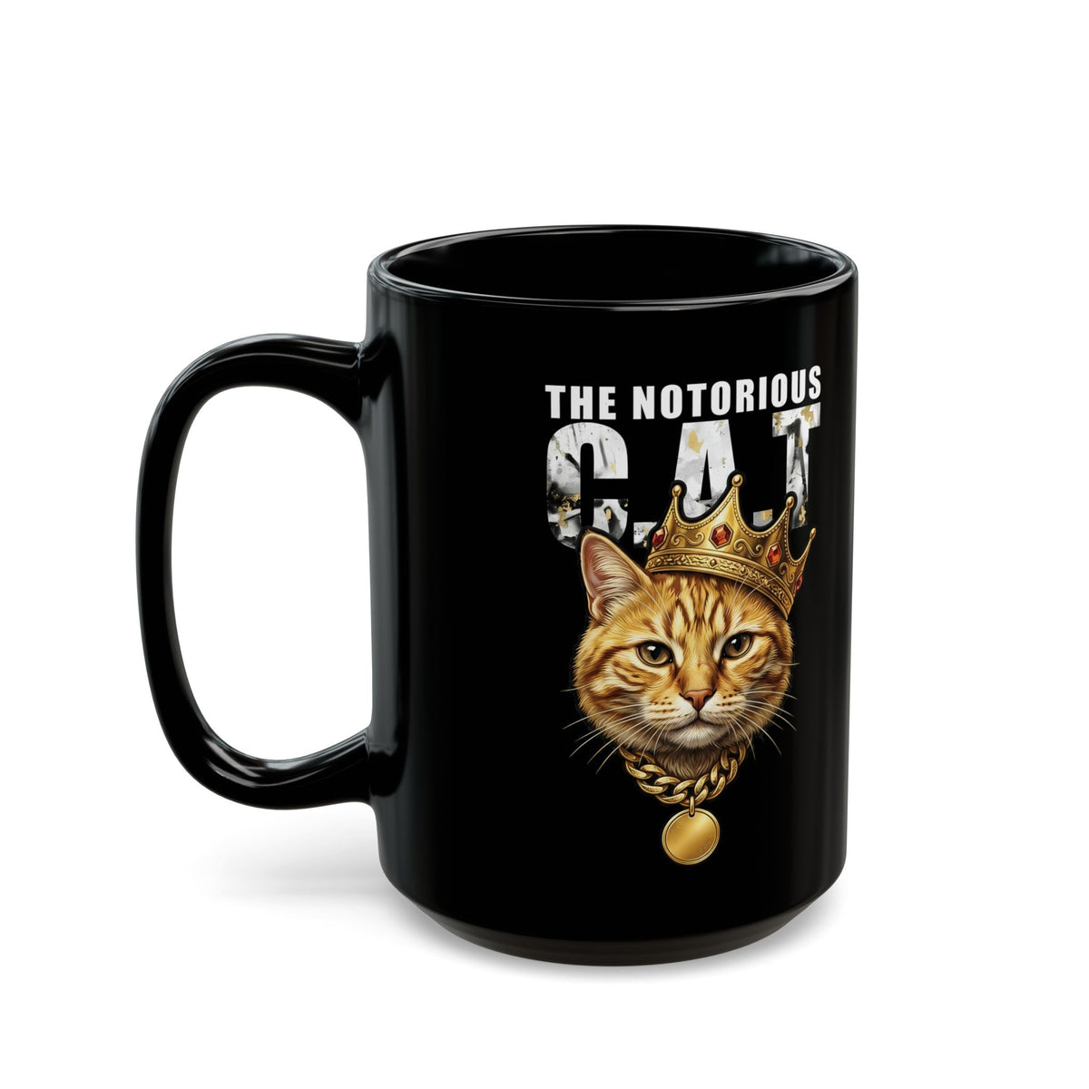 Notorious Cat Parody Black Mug — The Notorious Cat Graphic Mug