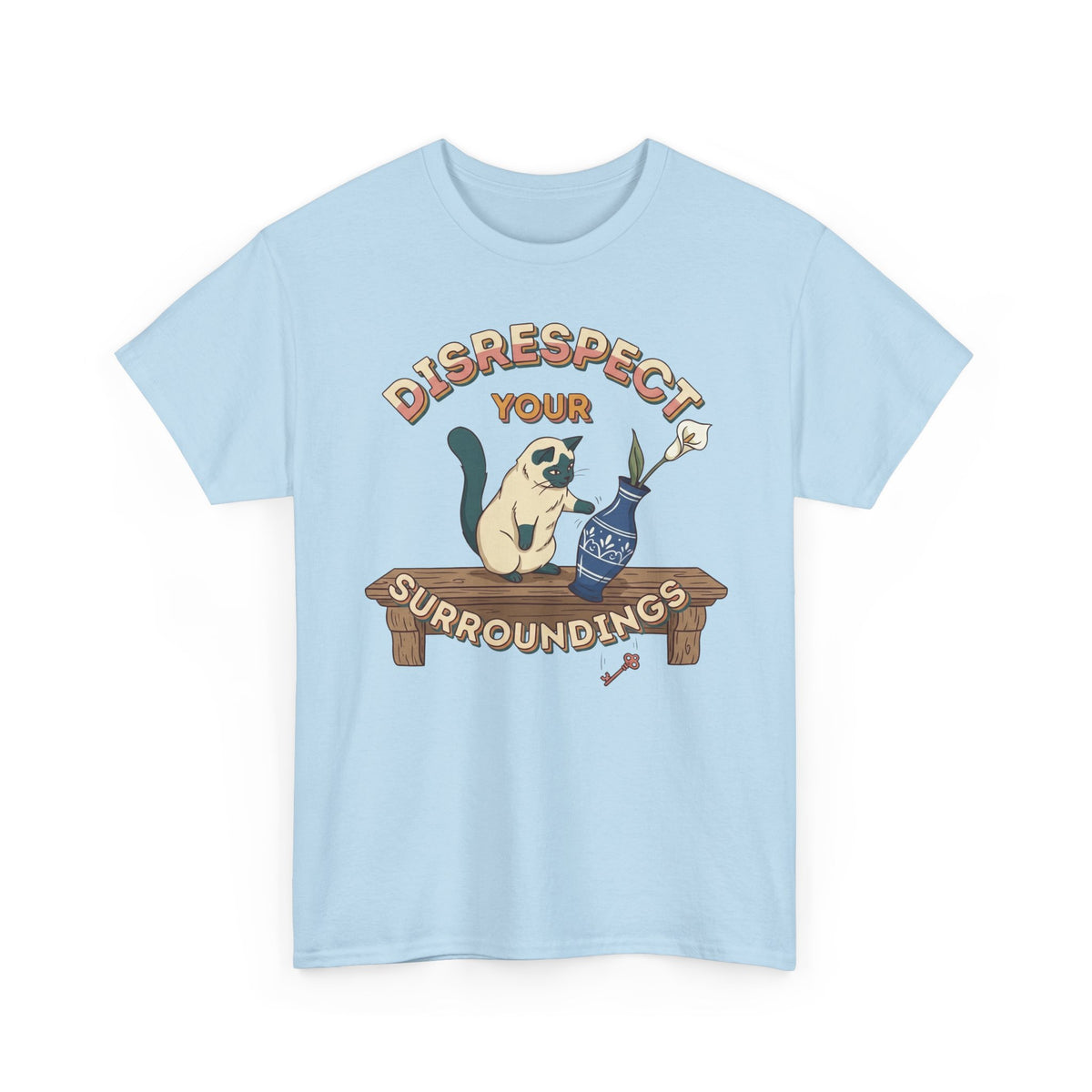 Disrespect Your Surroundings Cat Graphic Tee