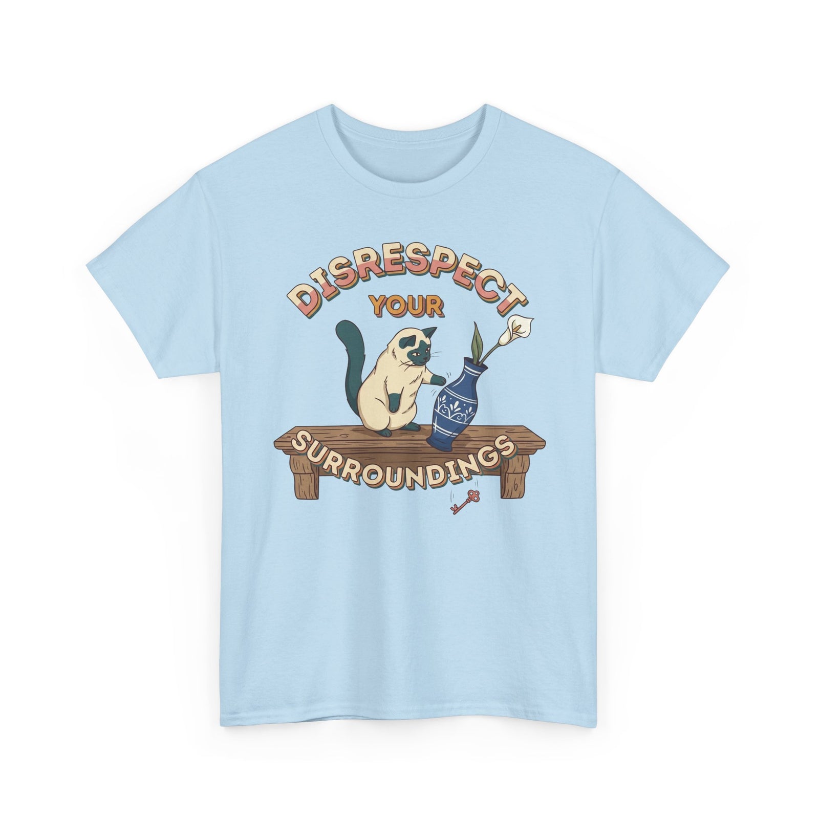 Disrespect Your Surroundings Cat Graphic Tee