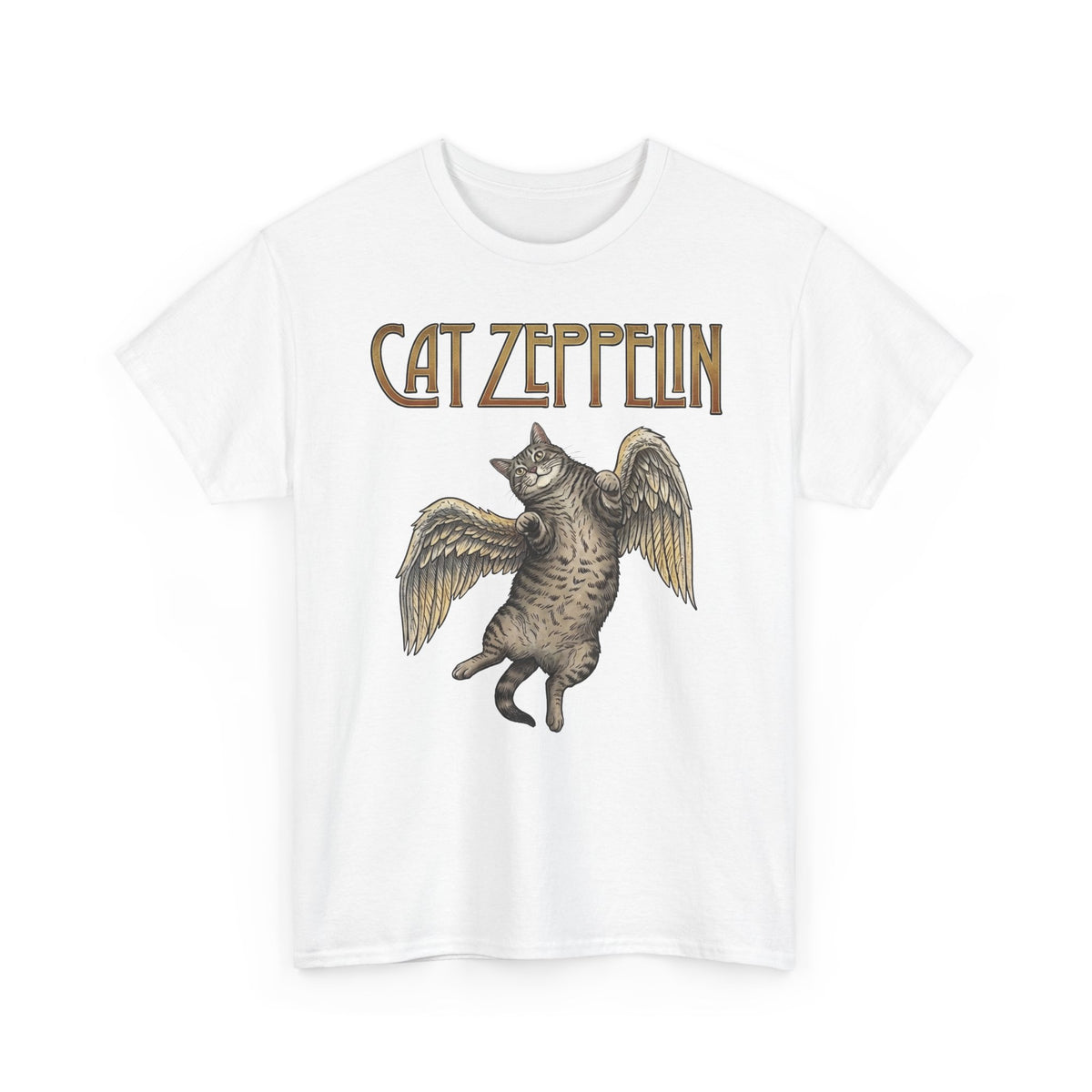 Cat-Zeppelin T-Shirt — Whimsical Cat Airship Design