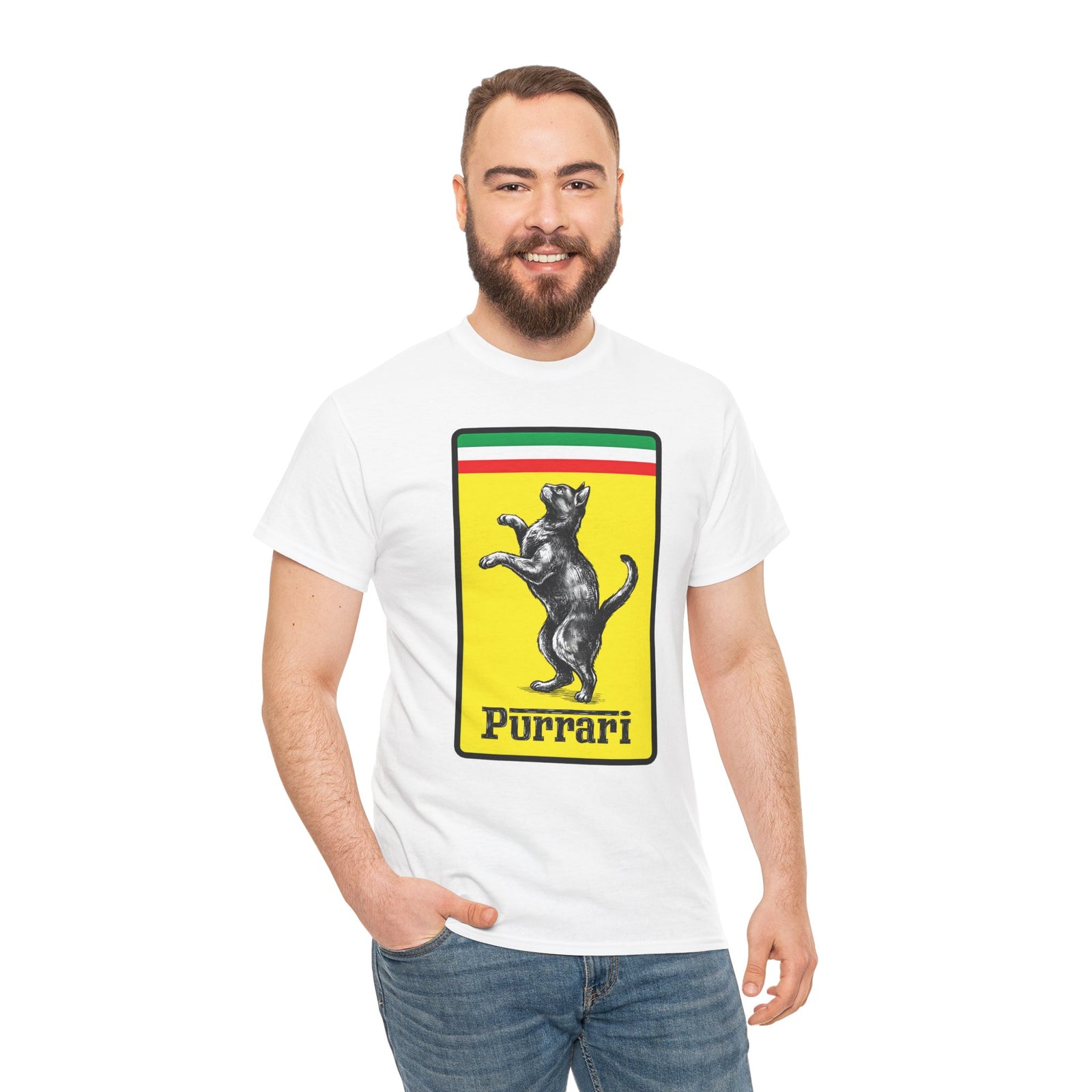 Purrari Tee — Cat Racing Graphic T-Shirt