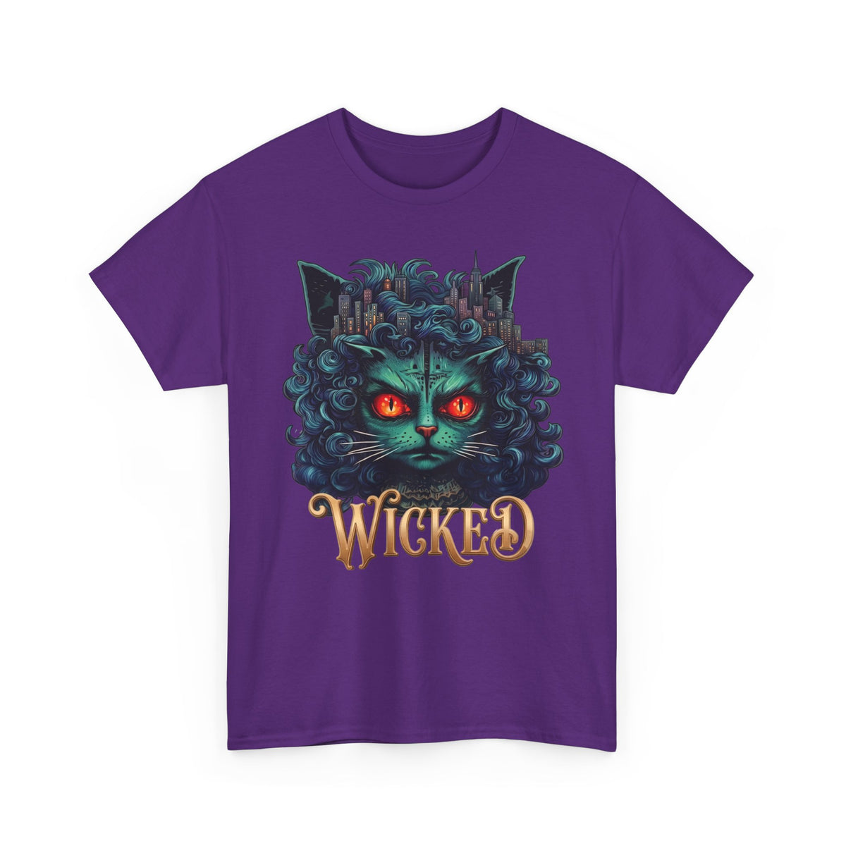 Wicked Green Witch Cat Broadway Shirt — Spooky Musical Parody T-Shirt