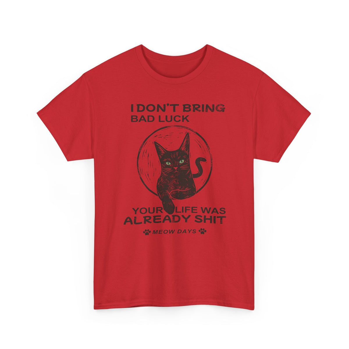 Black Cats Don't Bring Bad Luck T-Shirt — Cute Witchy Cat Tee for Cat Lovers