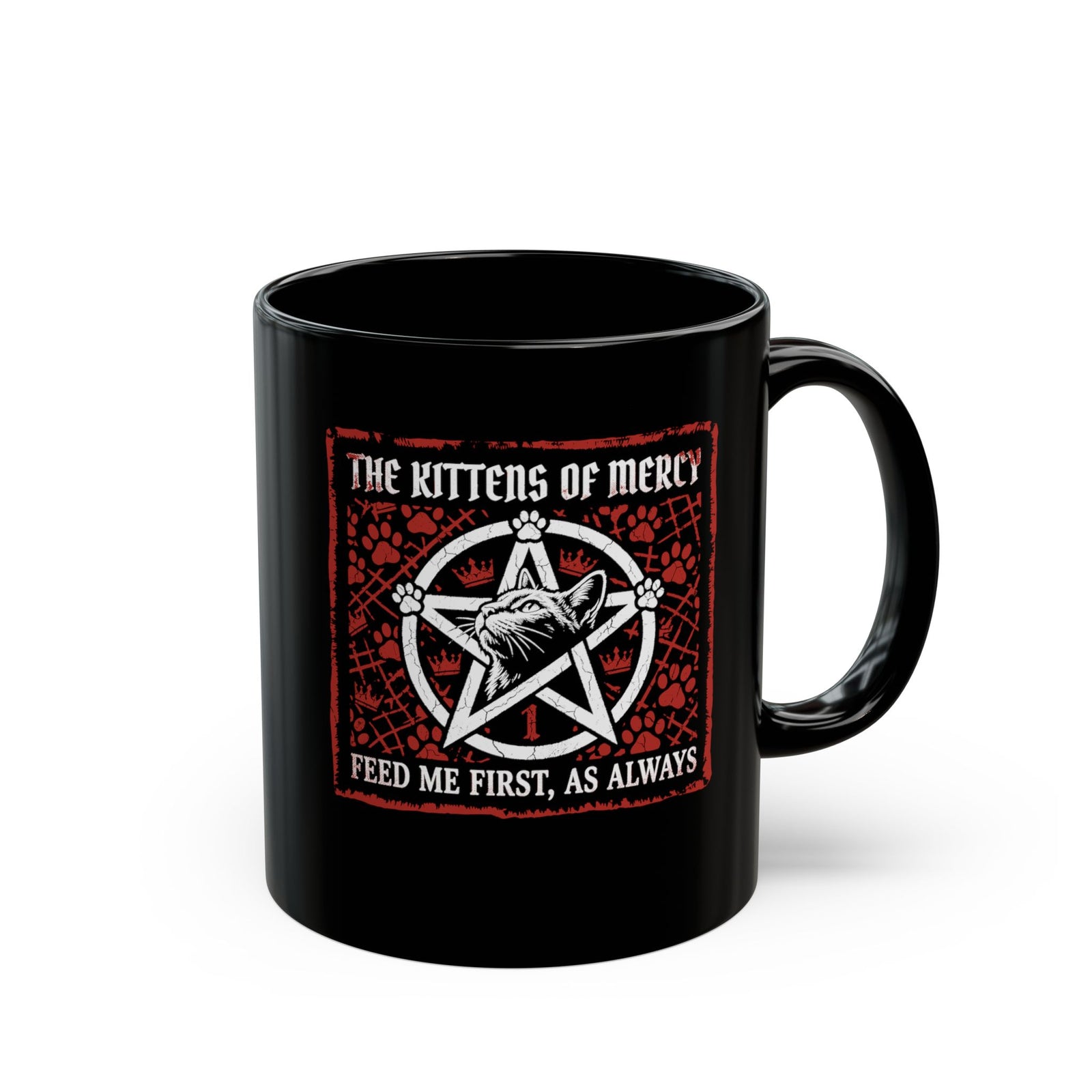 Kittens of Mercy Black Mug Cute Kitten Rescue Mug