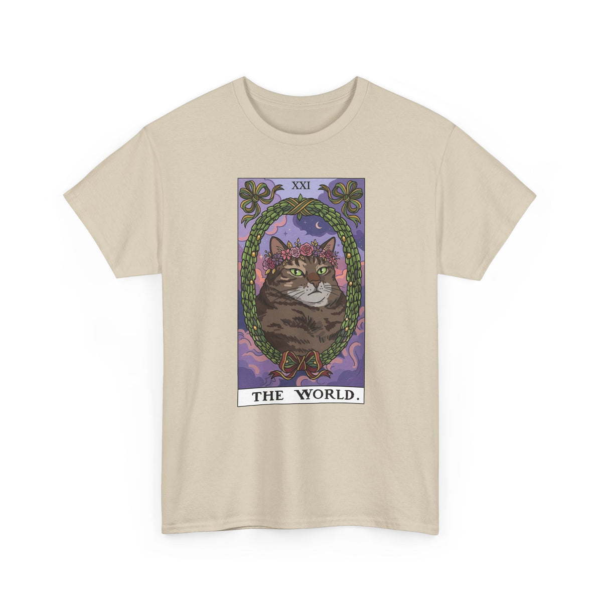 Cat the World Tarot Card T-Shirt