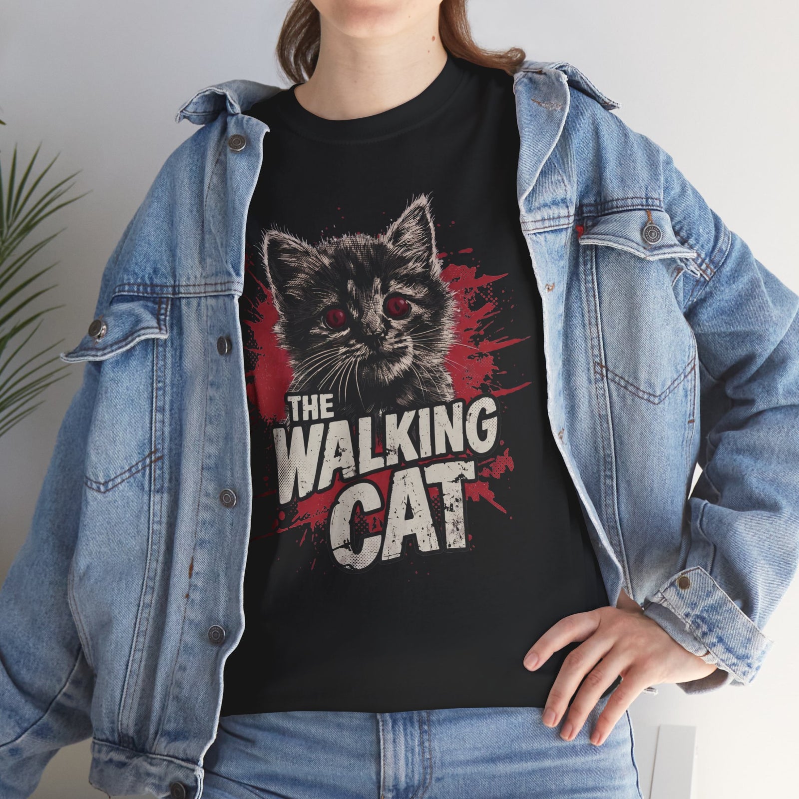 The Walking Cat T-Shirt — Funny Zombie Horror Movie Parody Tee