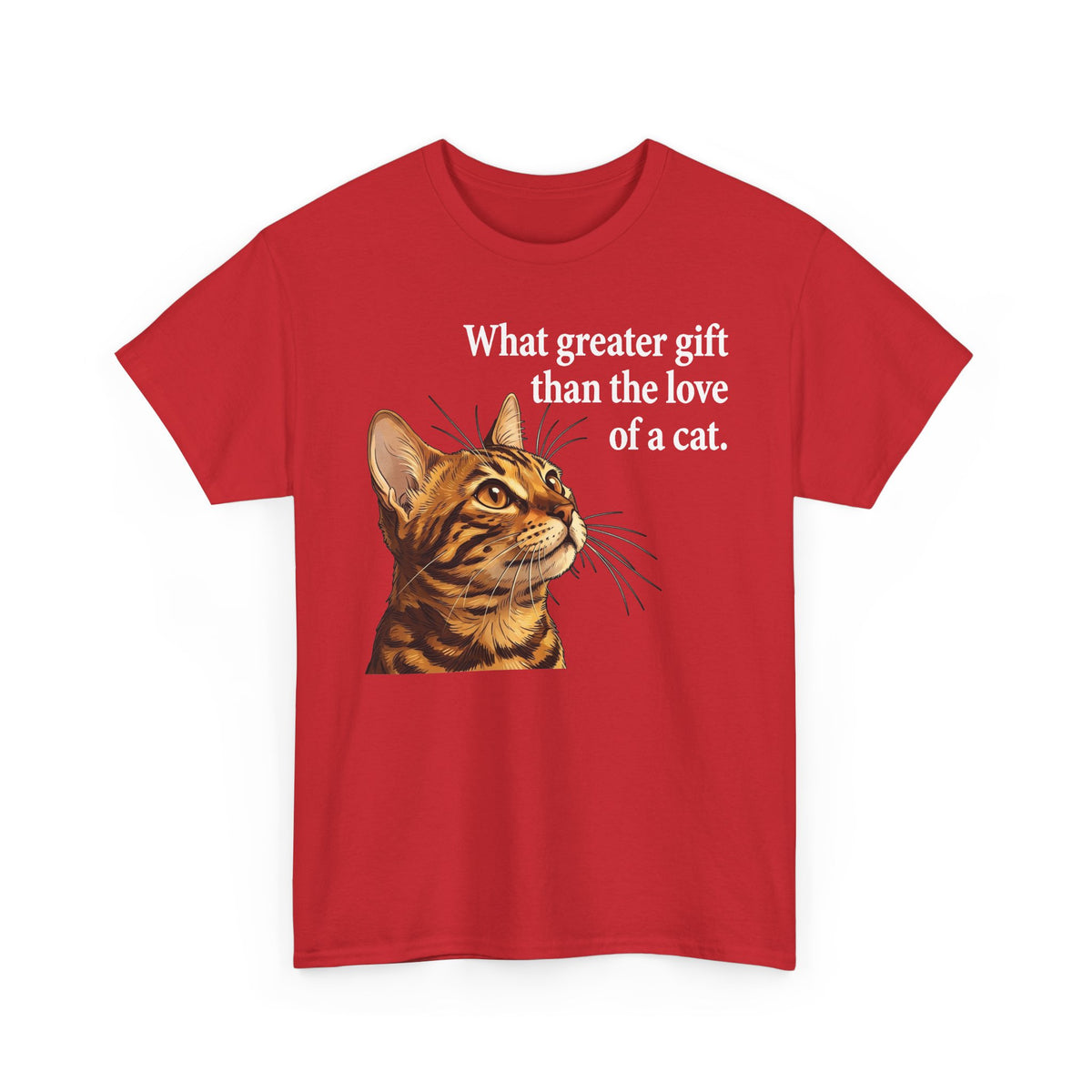 Cat Lover T‑Shirt – "What Greater Gift Than the Love of a Cat" Graphic Tee