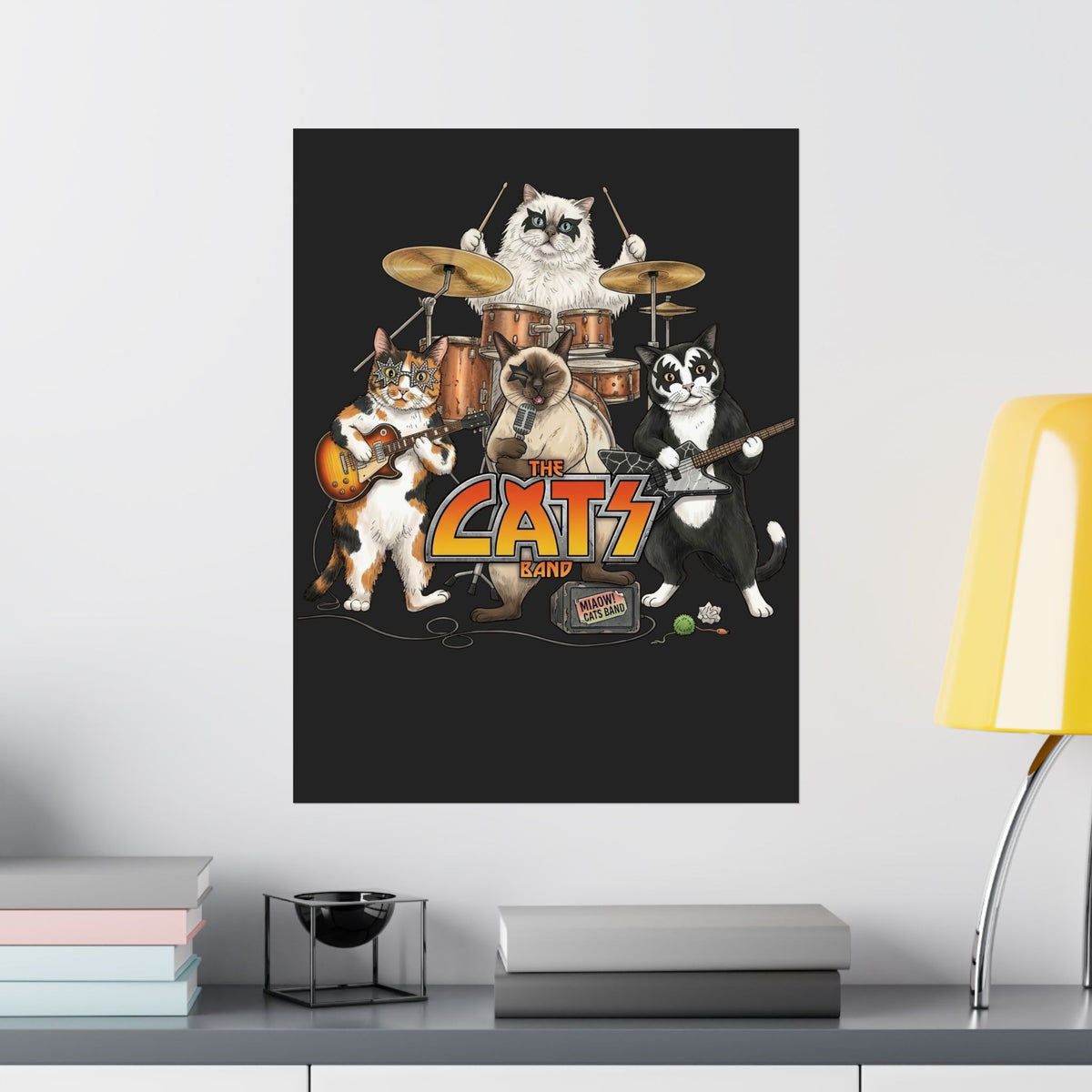 The Cats Band Poster — Retro Cat Band Graphic Poster