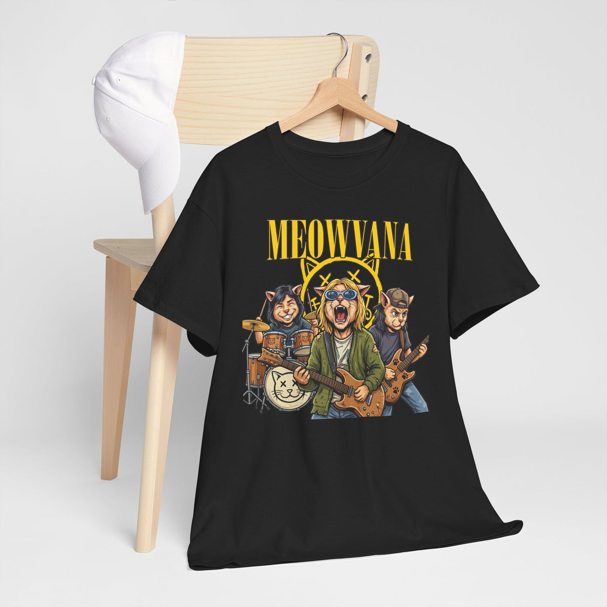 Meownirvana Cat Rock Band Tee