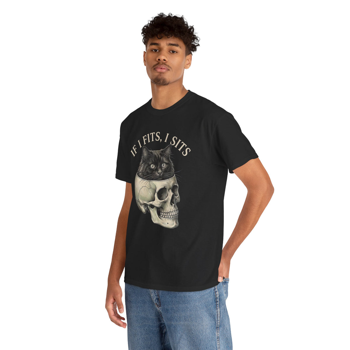 Cat 'If I Fits I Sits' T-Shirt