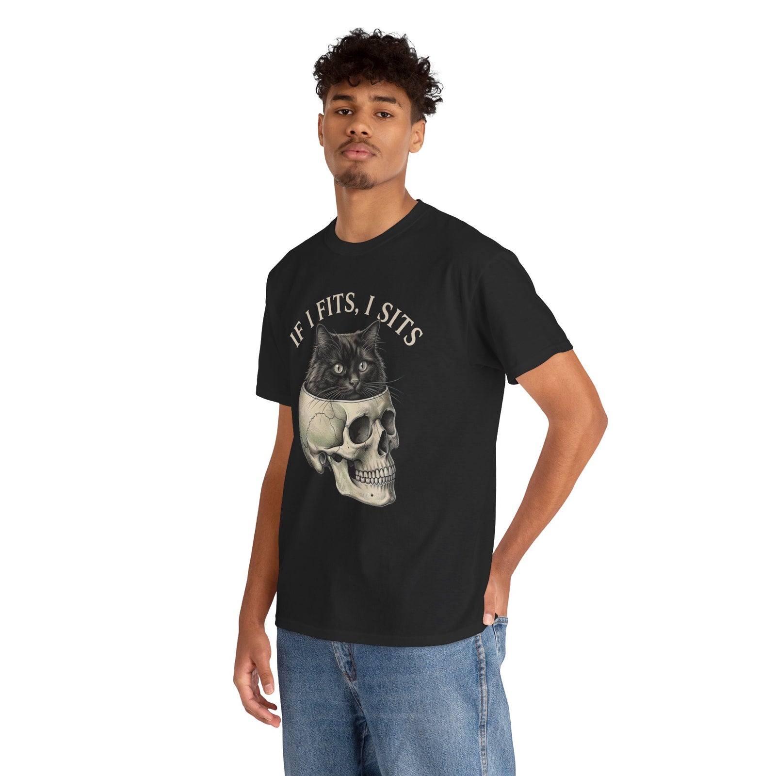 Cat 'If I Fits I Sits' T-Shirt