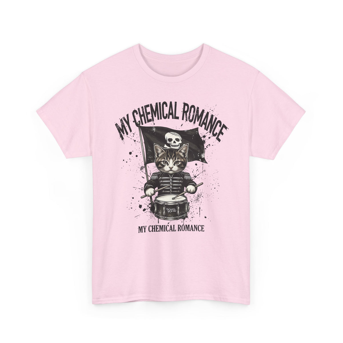 My Chemical Romance Cat Skull Tee — Gothic Band Shirt