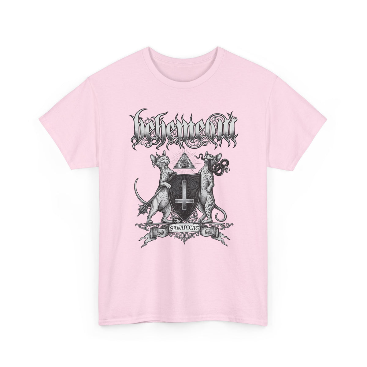 Satanicat Behemeow T-Shirt — Gothic Cat Graphic Tee