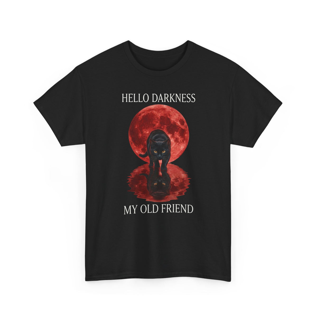 Hello Darkness My Old Friend Black Cat T-Shirt