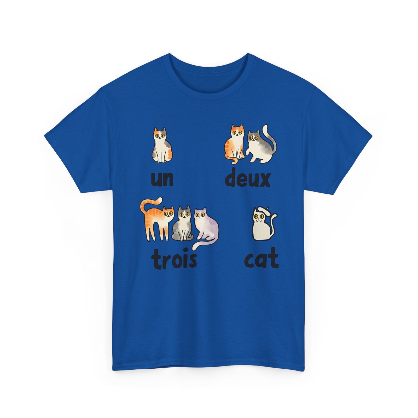 Un Deux Trois Cat T-Shirt — Cute French Cat Graphic Tee